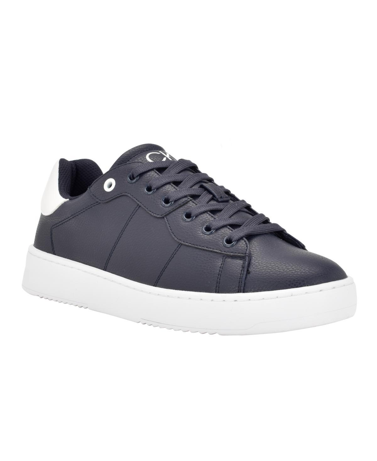 Calvin Klein Mens Lucio Lace Up Sneakers - White Product Image