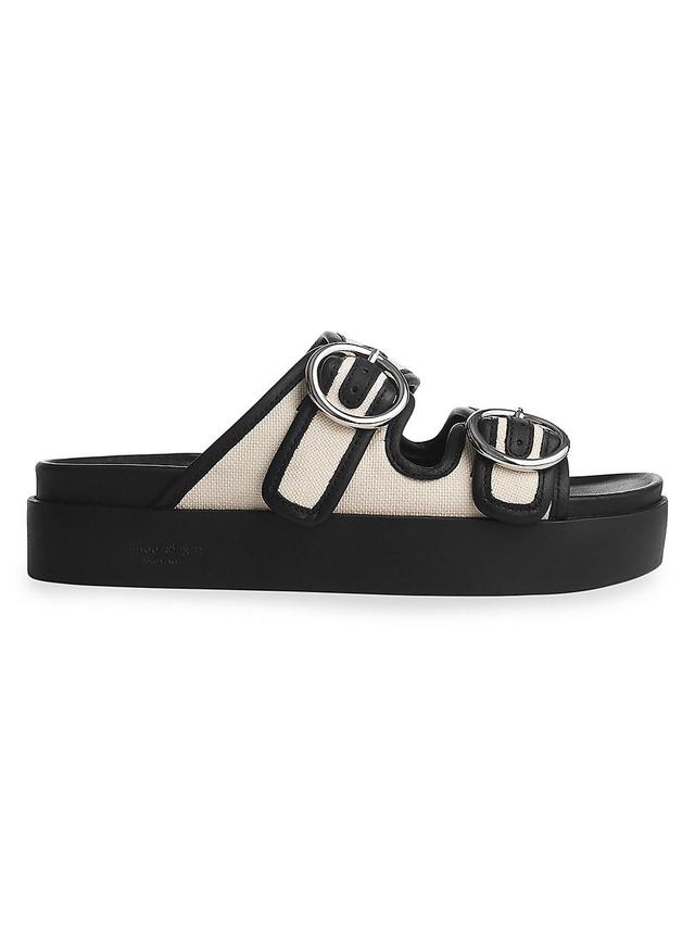 Womens Geo Buckle Platform Slide Sandals Product Image