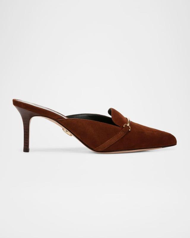 Leslie Heeled Suede Mules Product Image