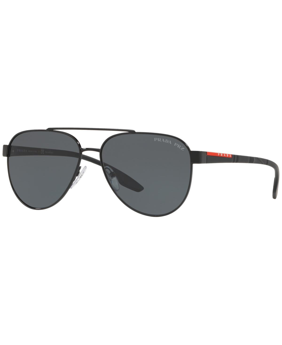 Prada Linea Rossa Mens Polarized Sunglasses, Ps 54TS 58 - BLACK Product Image