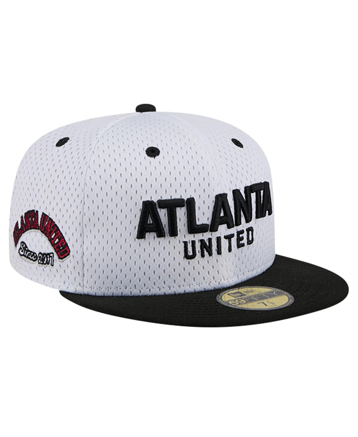 New Era Mens White Atlanta United Fc Throwback Mesh 59FIFTY Fitted Hat Product Image