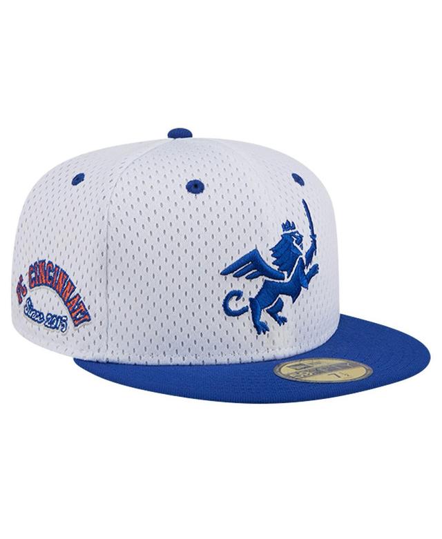 Mens New Era Gray FC Cincinnati Throwback Mesh 59FIFTY Fitted Hat Product Image