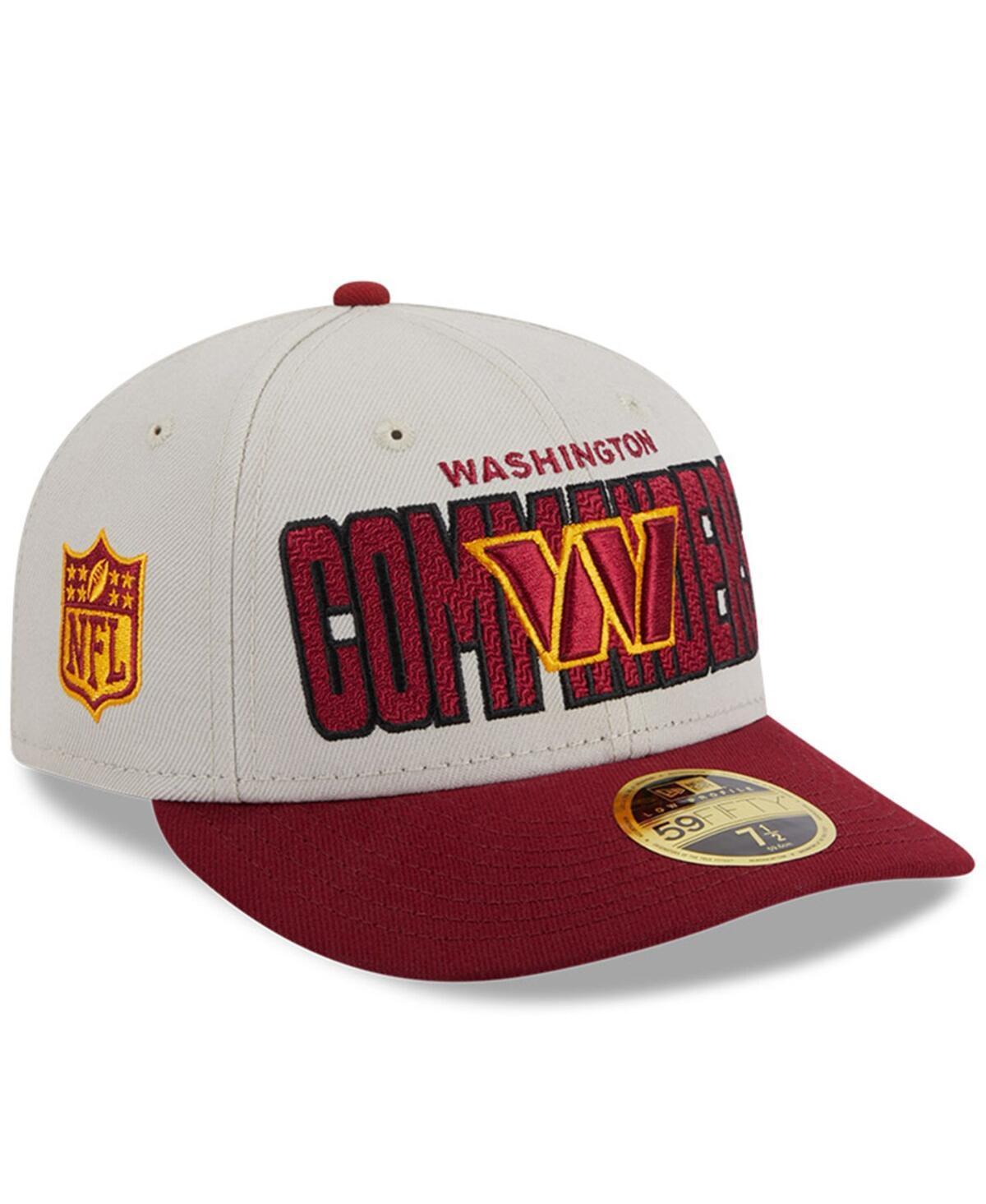 Men's New Era Stone/Burgundy Washington Commanders 2023 NFL Draft Low Profile 59FIFTY Fitted Hat Product Image