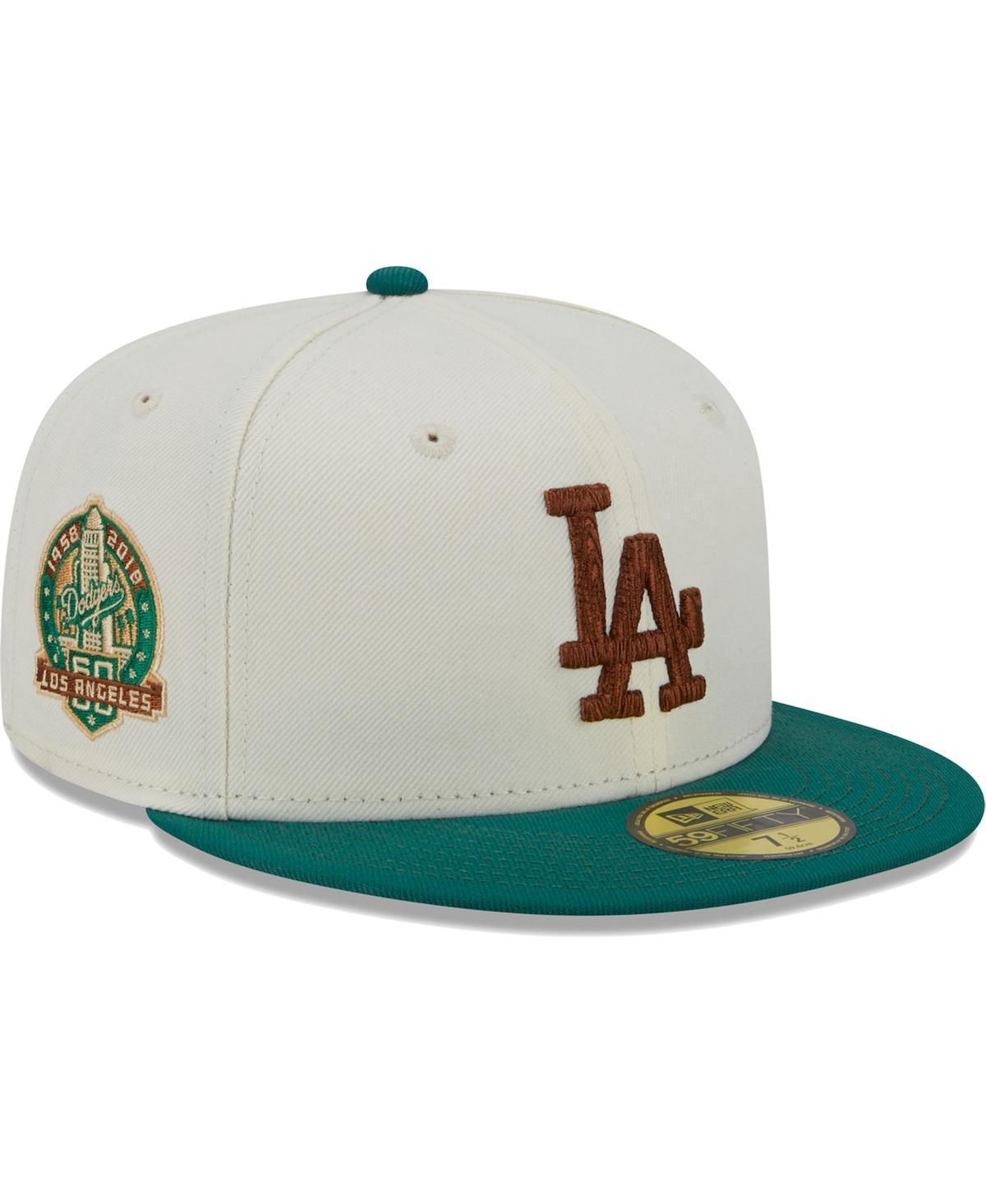 Mens New Era White Los Angeles Dodgers Cooperstown Collection Camp 59FIFTY Fitted Hat Product Image