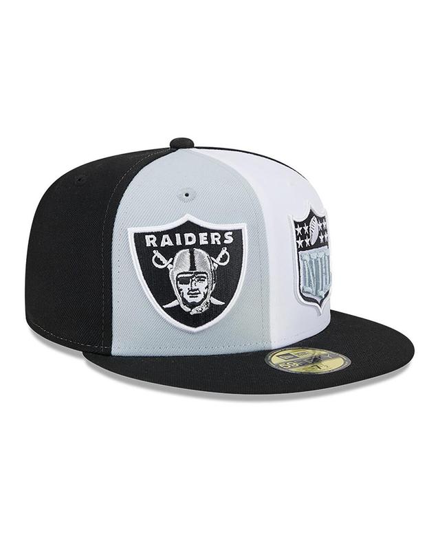 Mens New Era  Gray/Black Las Vegas Raiders 2023 Sideline 59FIFTY Fitted Hat Product Image