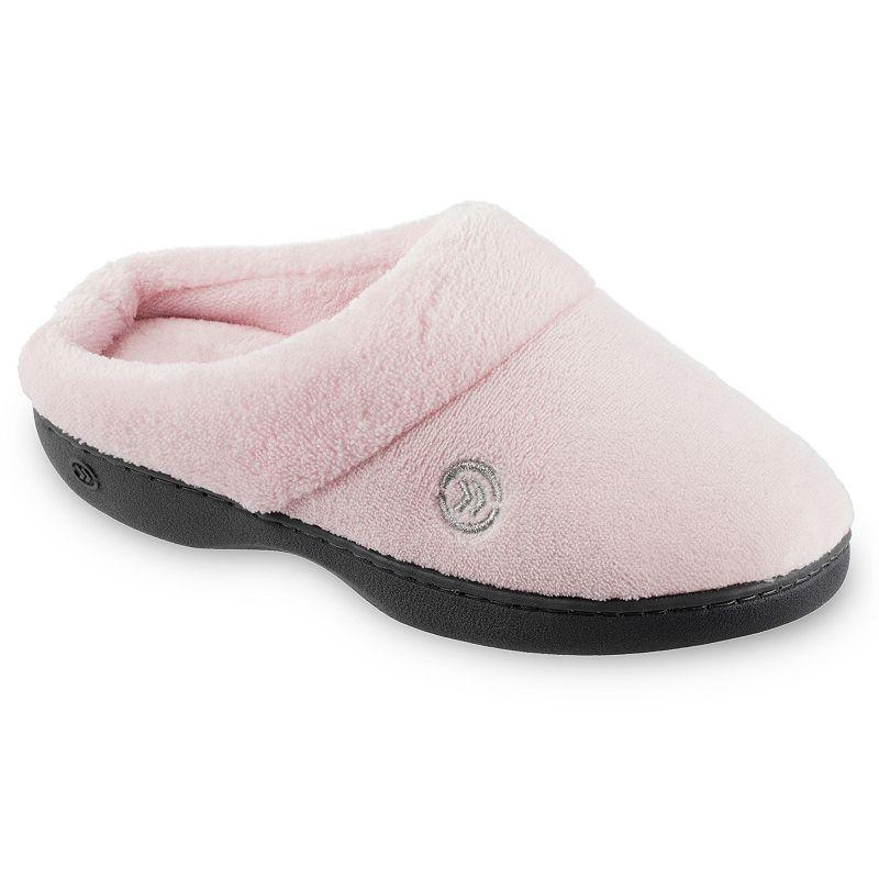 isotoner Mixed Microterry Hoodback Womens Slippers Product Image