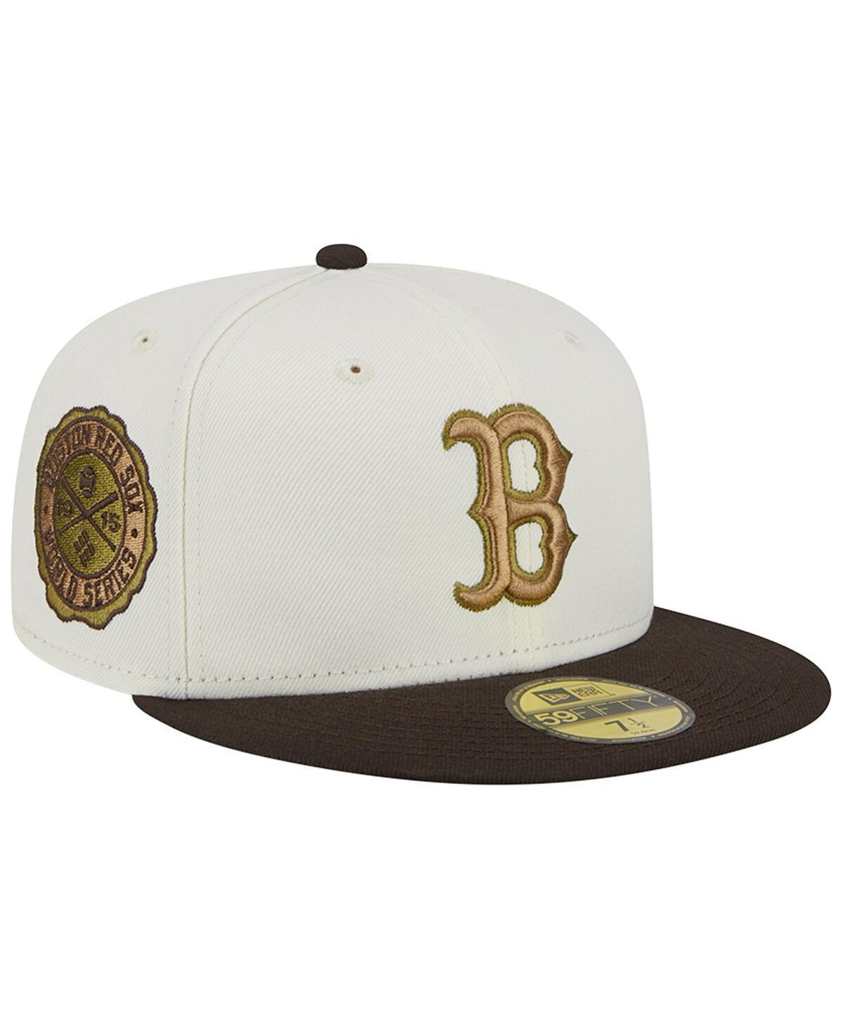 Mens New Era White/Brown Boston Red Sox 1915 World Series 59FIFTY Fitted Hat Product Image