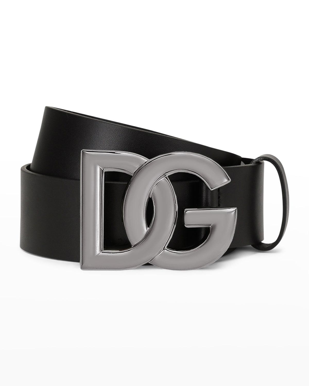 Dolce & Gabbana DG Logo Buckle Leather Belt Product Image