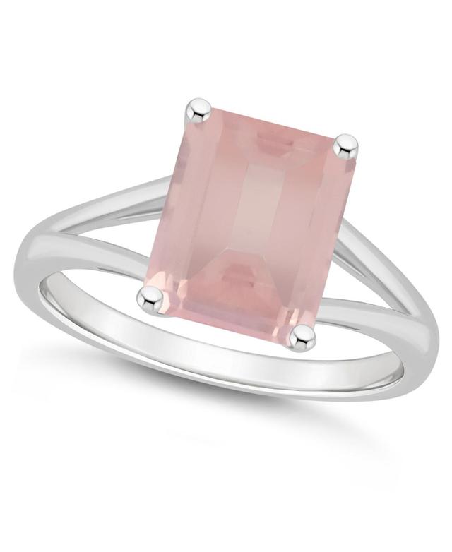 Macys Womens Rose Quartz (3-1/6 ct.t.w.) Ring in Sterling Silver Product Image