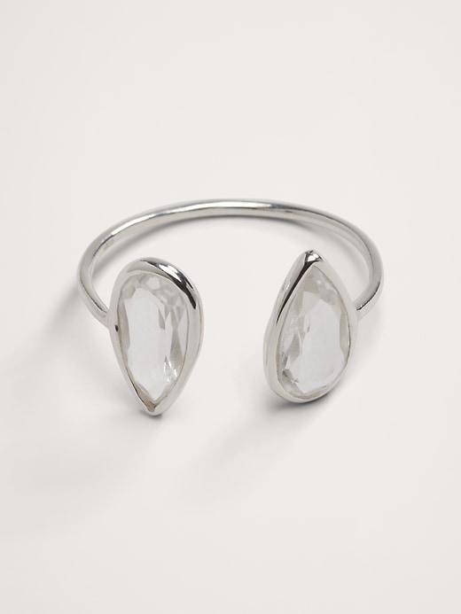 Teardrop Crystal Ring Aureus + Argent Product Image