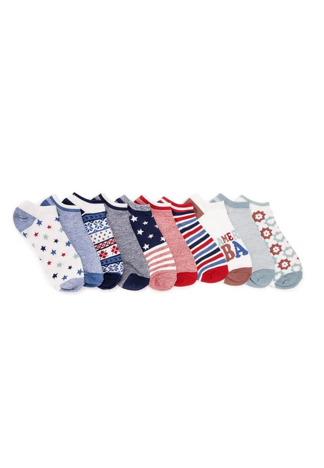 MUK LUKS Womens 10 Pack Low Cut Socks Product Image