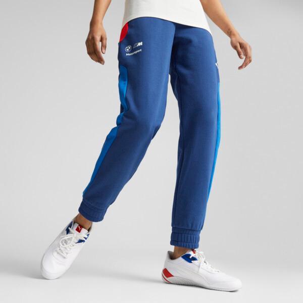 PUMA BMW M Motorsport MT7 Women's Motorsport Sweatpants in Pro Blue/Medium Color Product Image