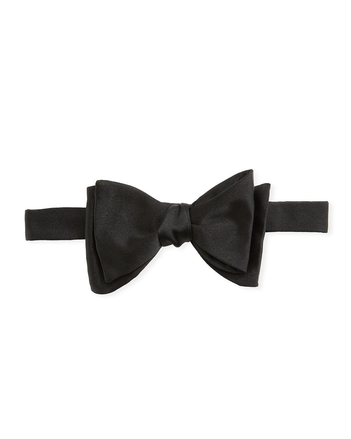 Solid Satin Bow Tie Product Image