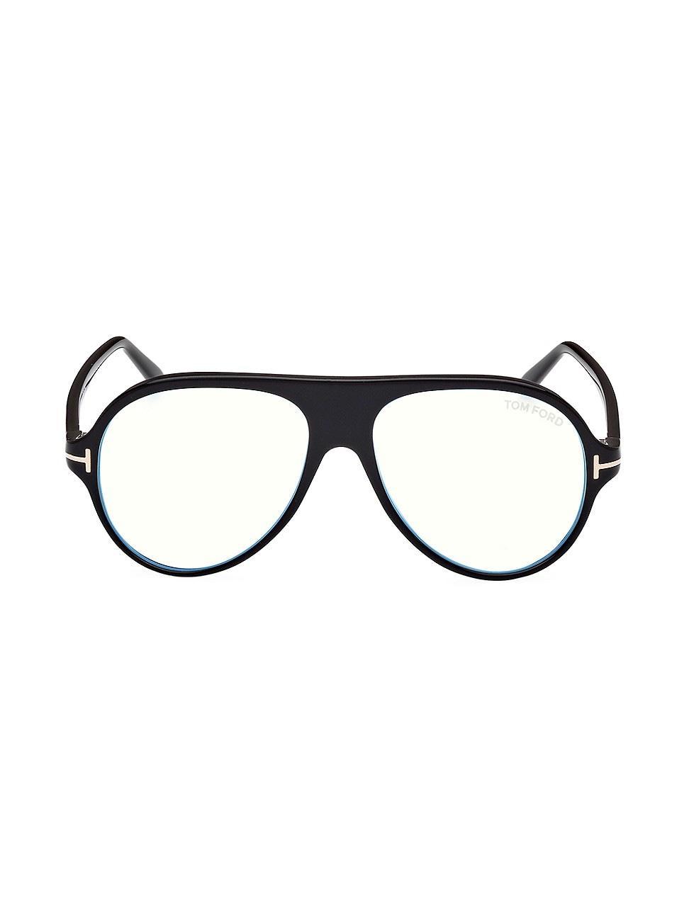 Mens 53MM Pilot Blue Block Glasses Product Image