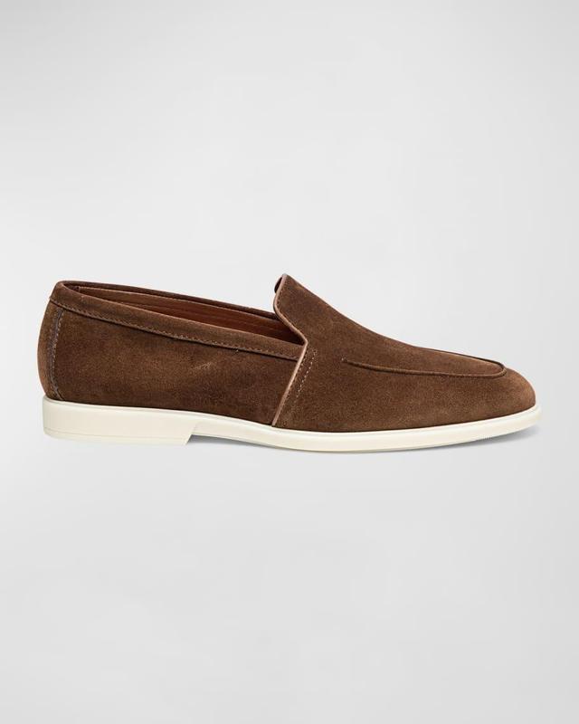 Mens Logo Suede Boat Shoes Product Image