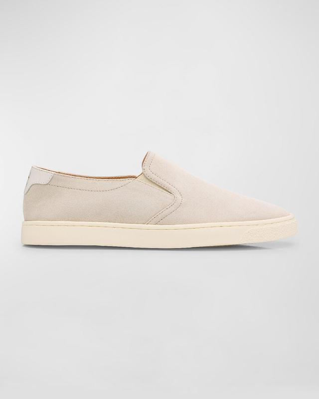 Men's Suede Low-Top Slip-On Sneakers  Product Image