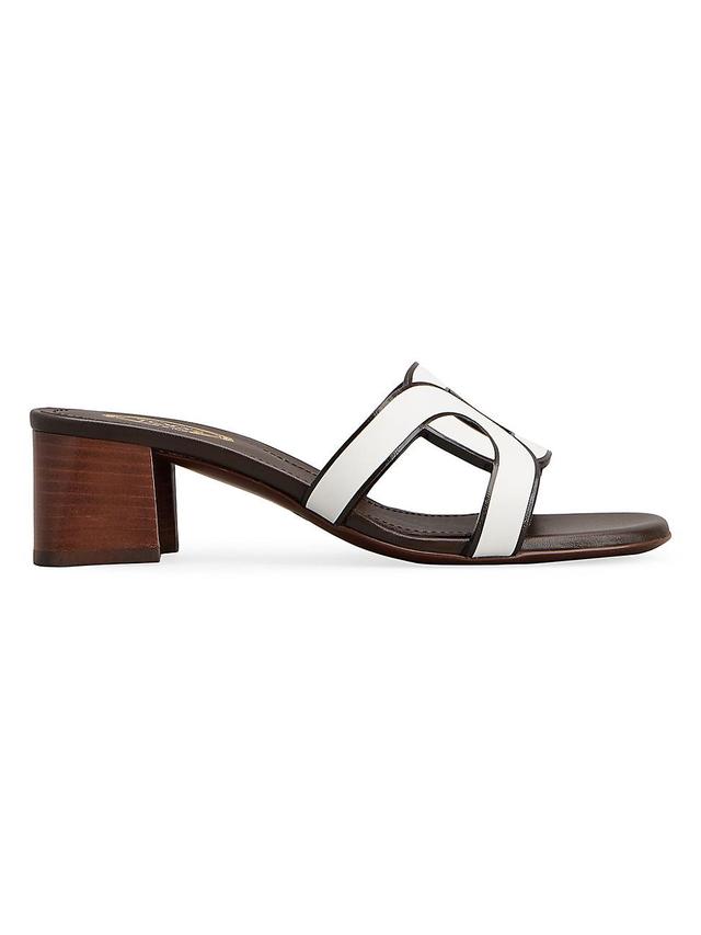 Tods Kate Chain Detail Block Heel Slide Sandal Product Image