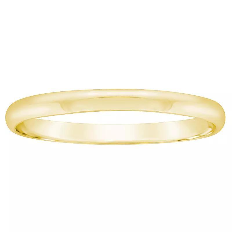 Alyson Layne Mens 2 mm Half Round Wedding Band 14k Gold Product Image