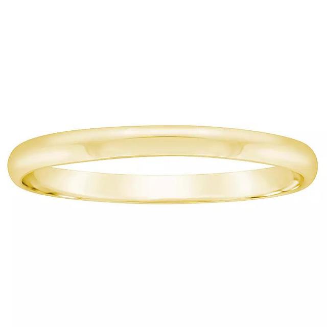 Alyson Layne Mens 2 mm Half Round Wedding Band 14k Gold Product Image