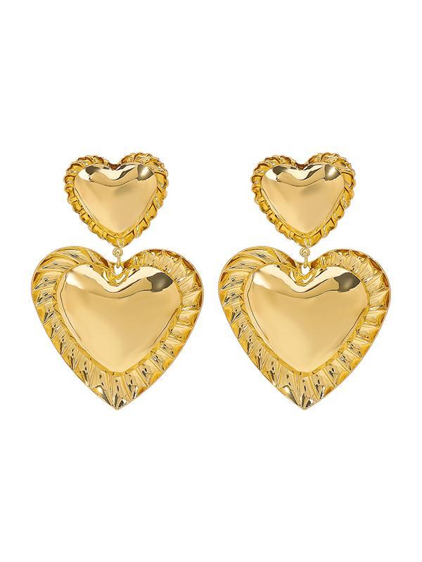 Heart Shape Drop Earrings Product Image