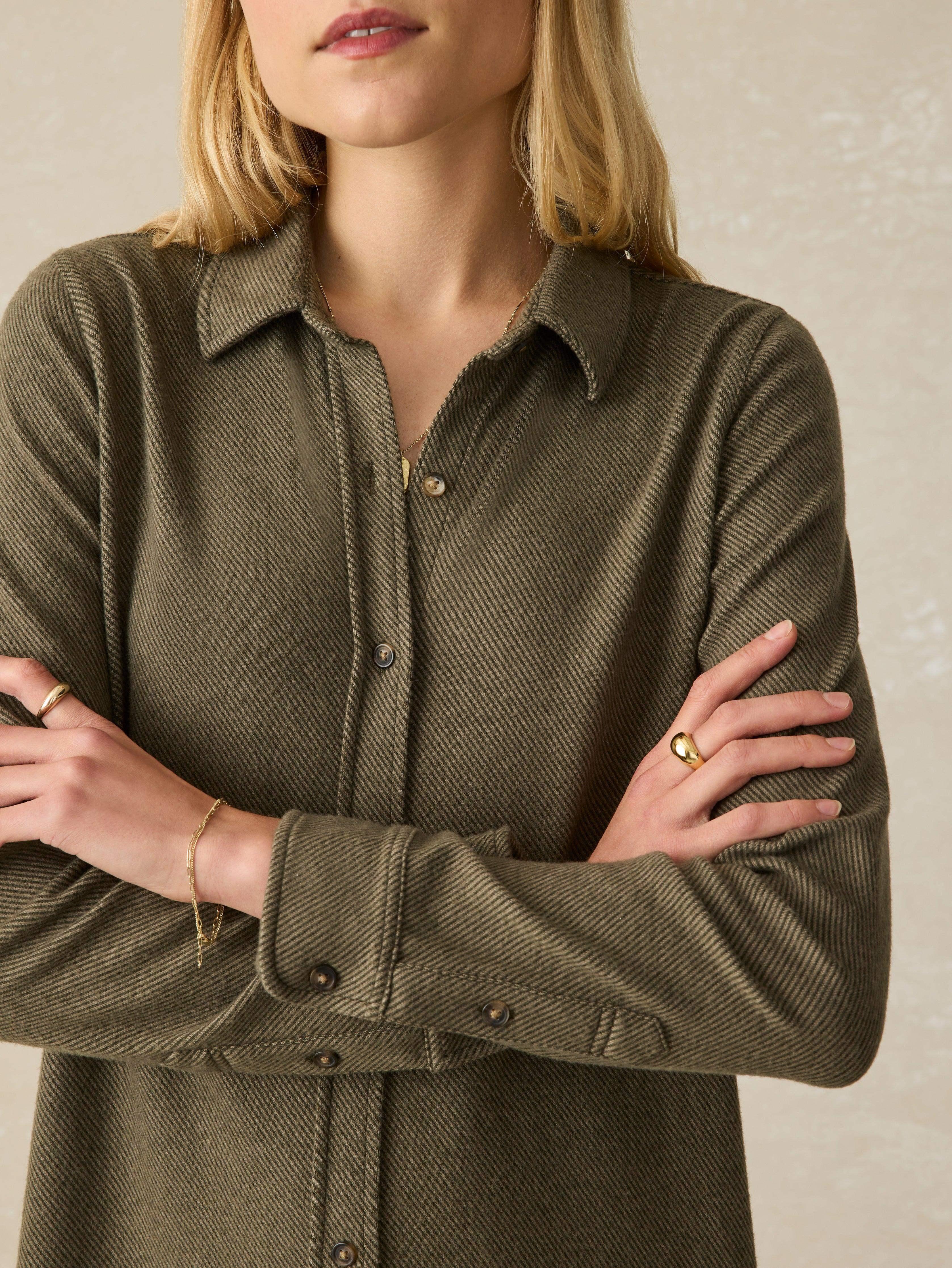 Legend™ Sweater Dress - Olive Melange Twill Product Image