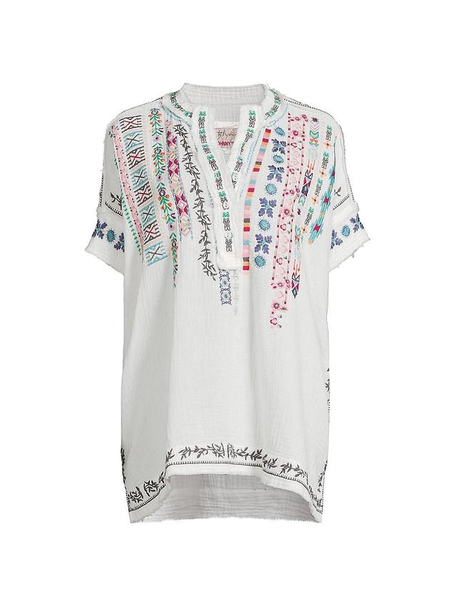 Womens Radlie Embroidered Cotton Blouse Product Image