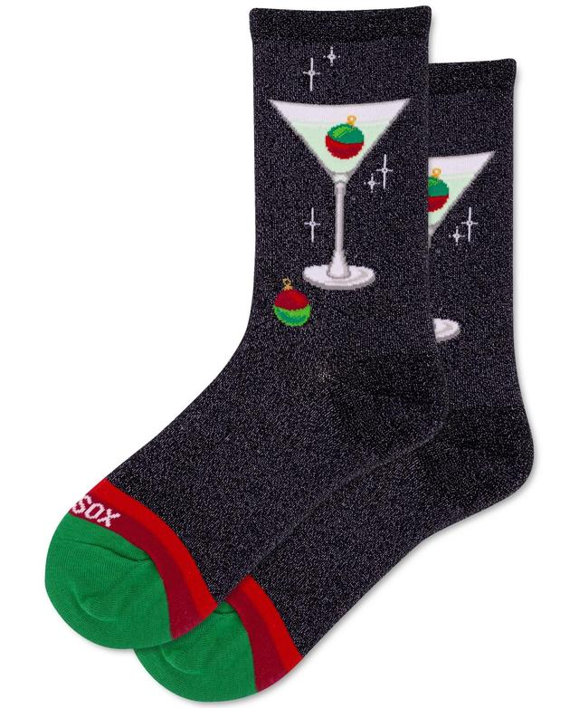 Hot Sox Womens Metallic Martini Crew Socks Product Image