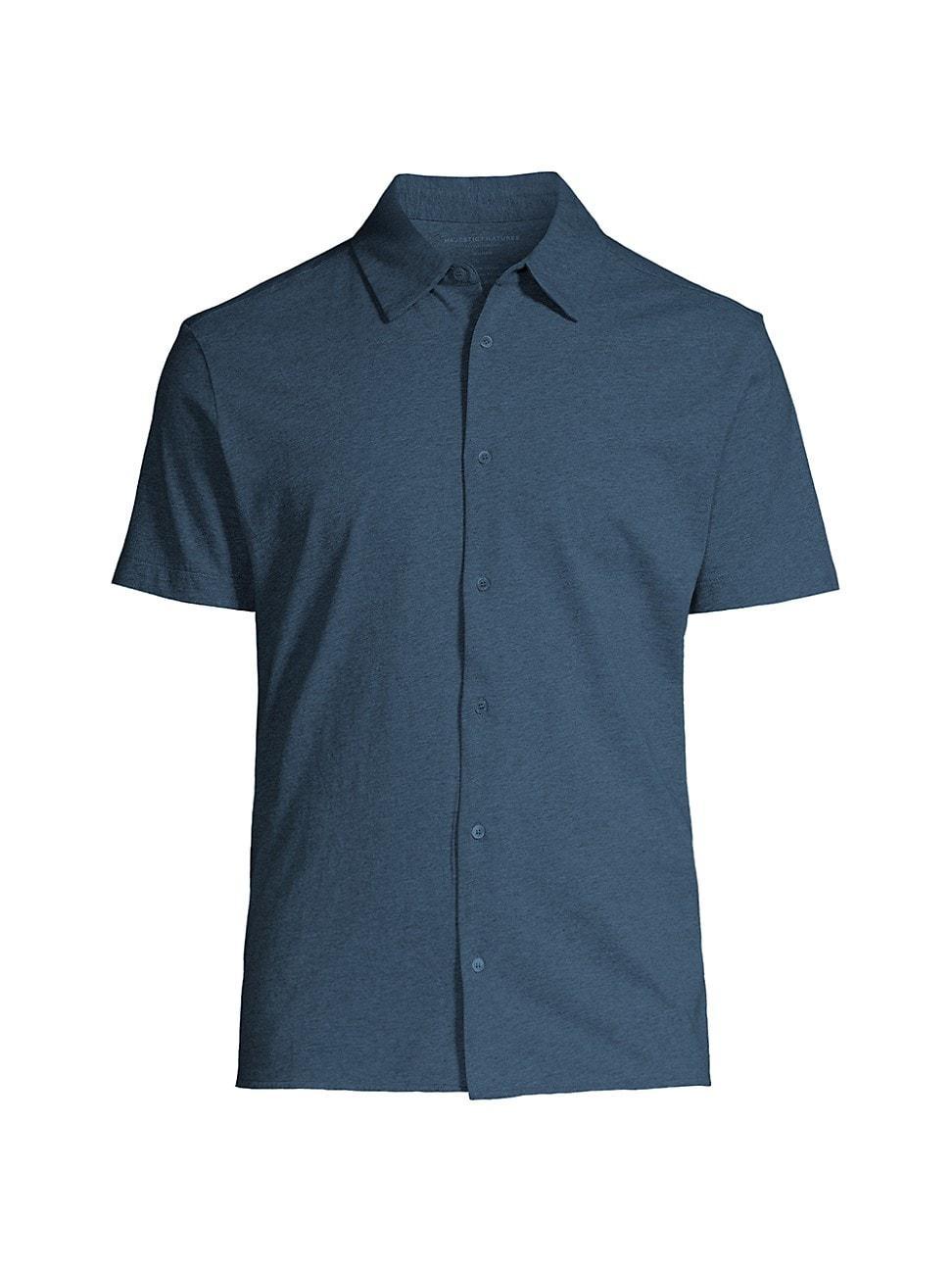 Mens Short-Sleeve Button-Up Shirt Product Image