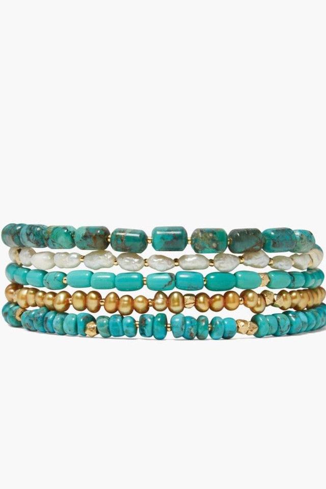 Chan Luu Riviera Wrap Bracelet in Turquoise Product Image