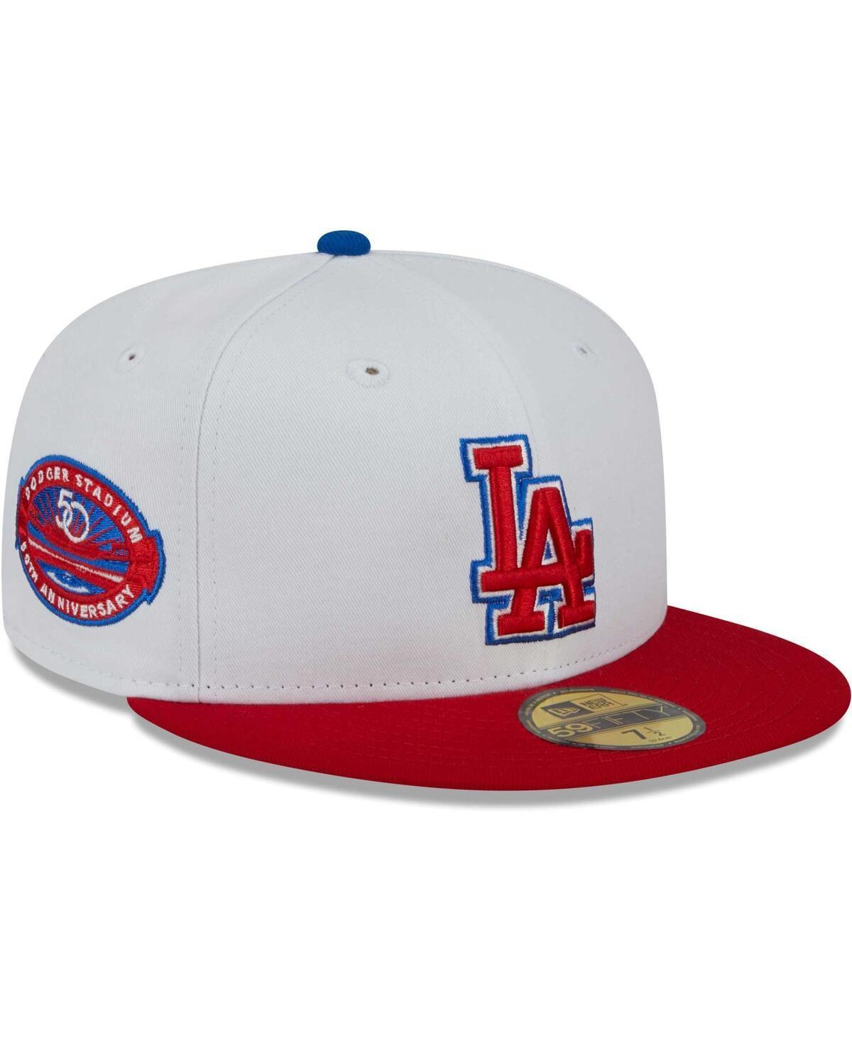 Mens New Era /Red Los Angeles Dodgers Undervisor 59FIFTY Fitted Hat Product Image