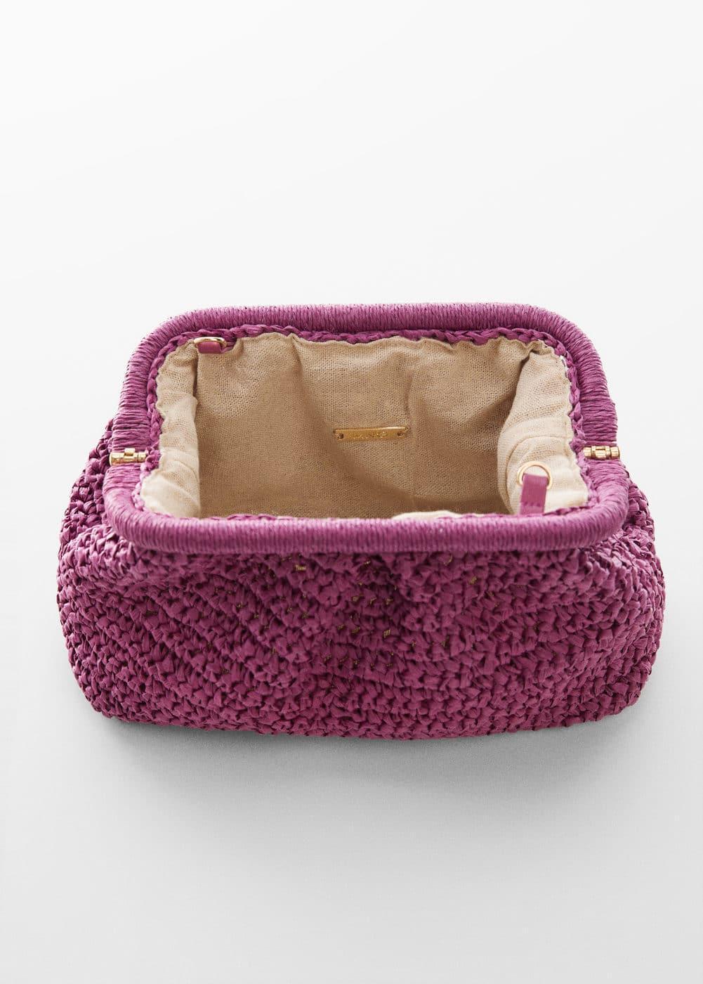 MANGO - Rattan clutch bag - One size - Women Product Image