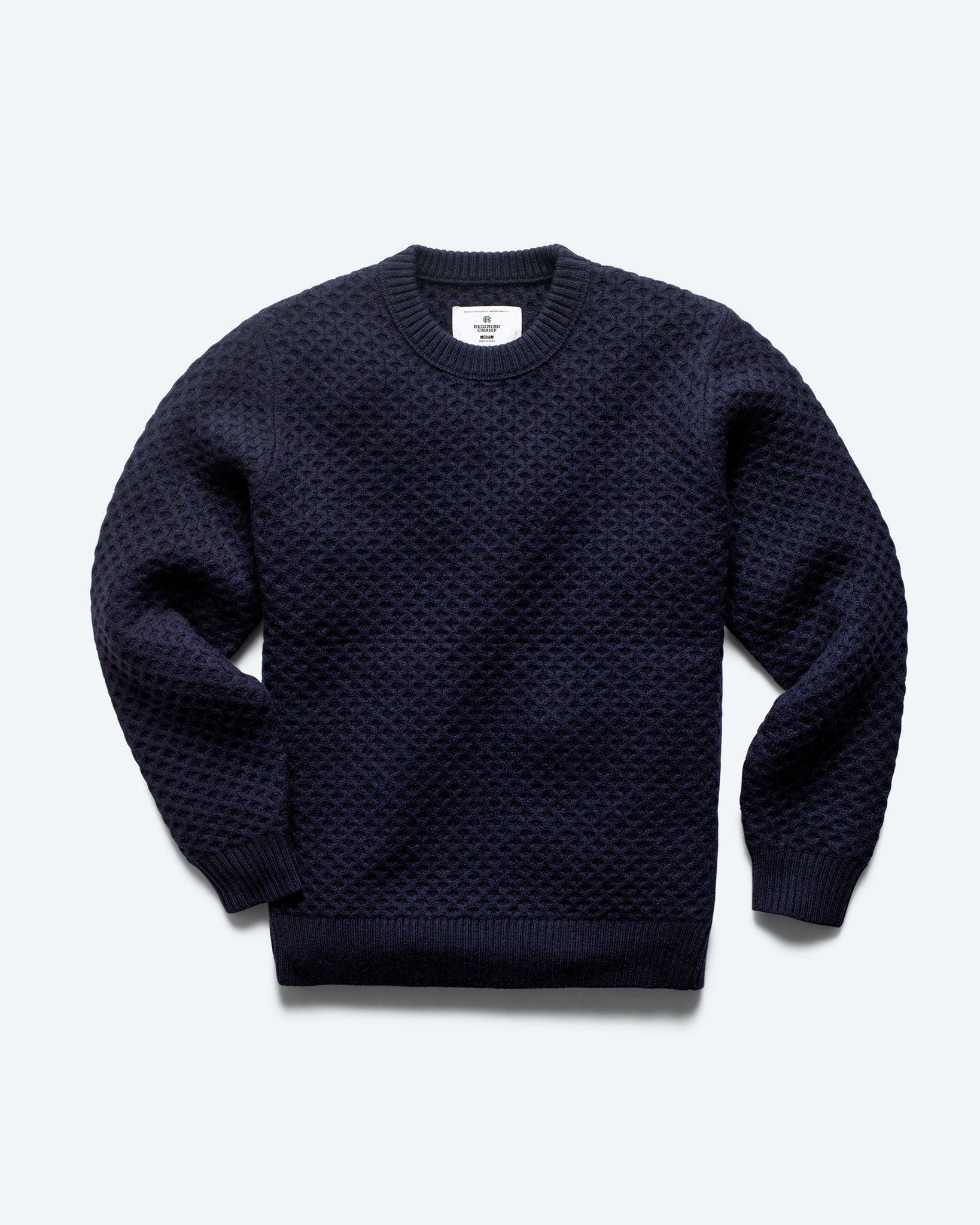 Merino Honeycomb Crewneck Male product image