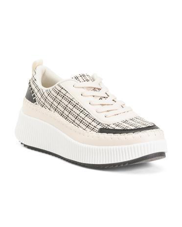 Brita Lace Up Woven Sneakers for Women Product Image