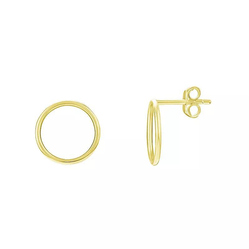 PRIMROSE Sterling Silver Open Circle Stud Earrings, Womens Gold Tone Product Image