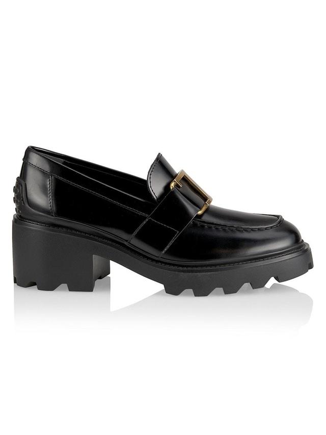 Womens Gomma Carro Leather Lug-Sole Loafers Product Image