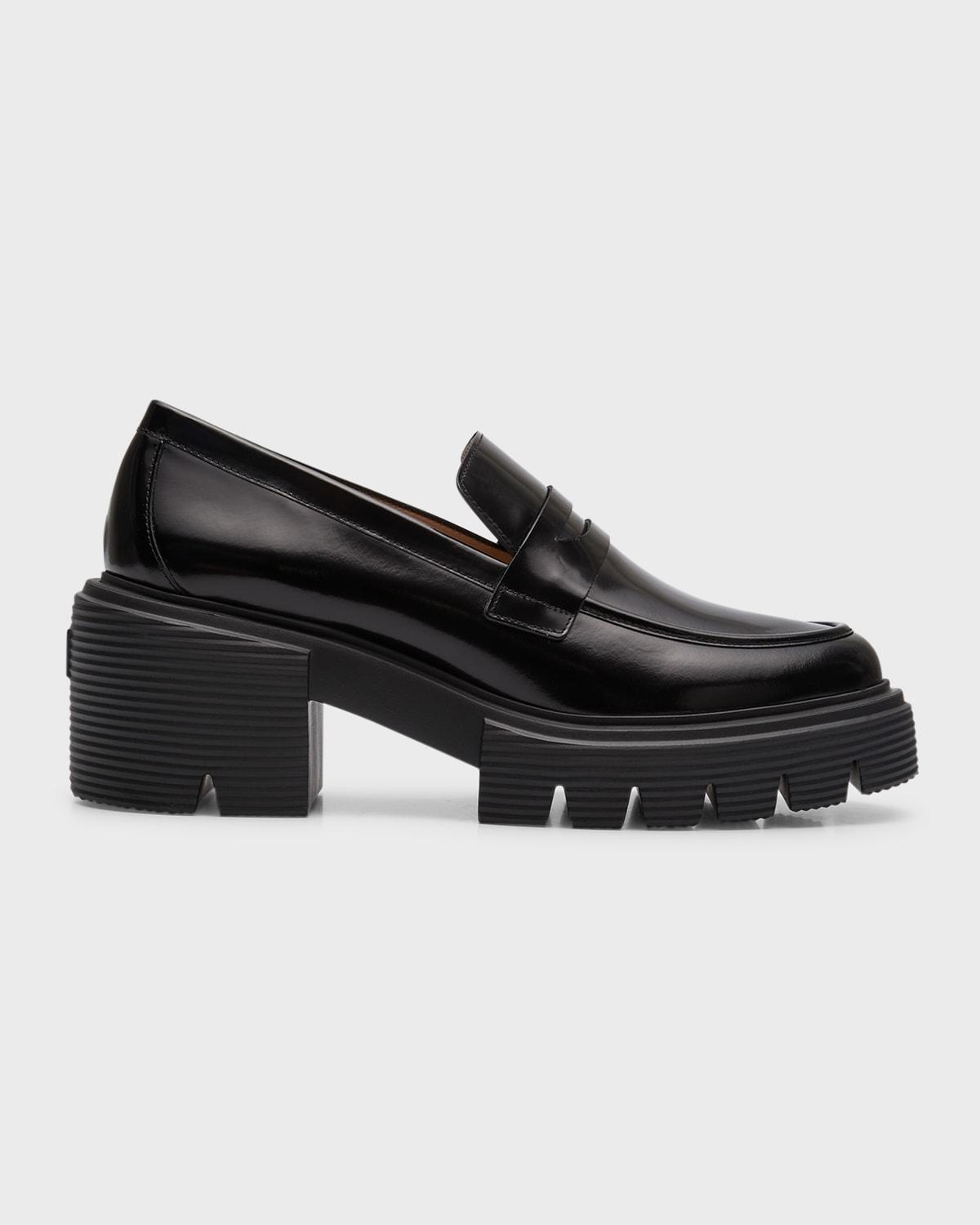 Soho Leather Casual Penny Loafers In Black Product Image