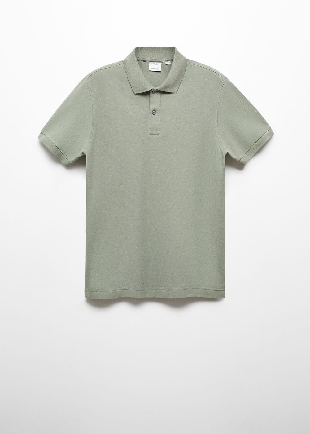 100% cotton pique polo shirt - Men | MANGO USA Product Image