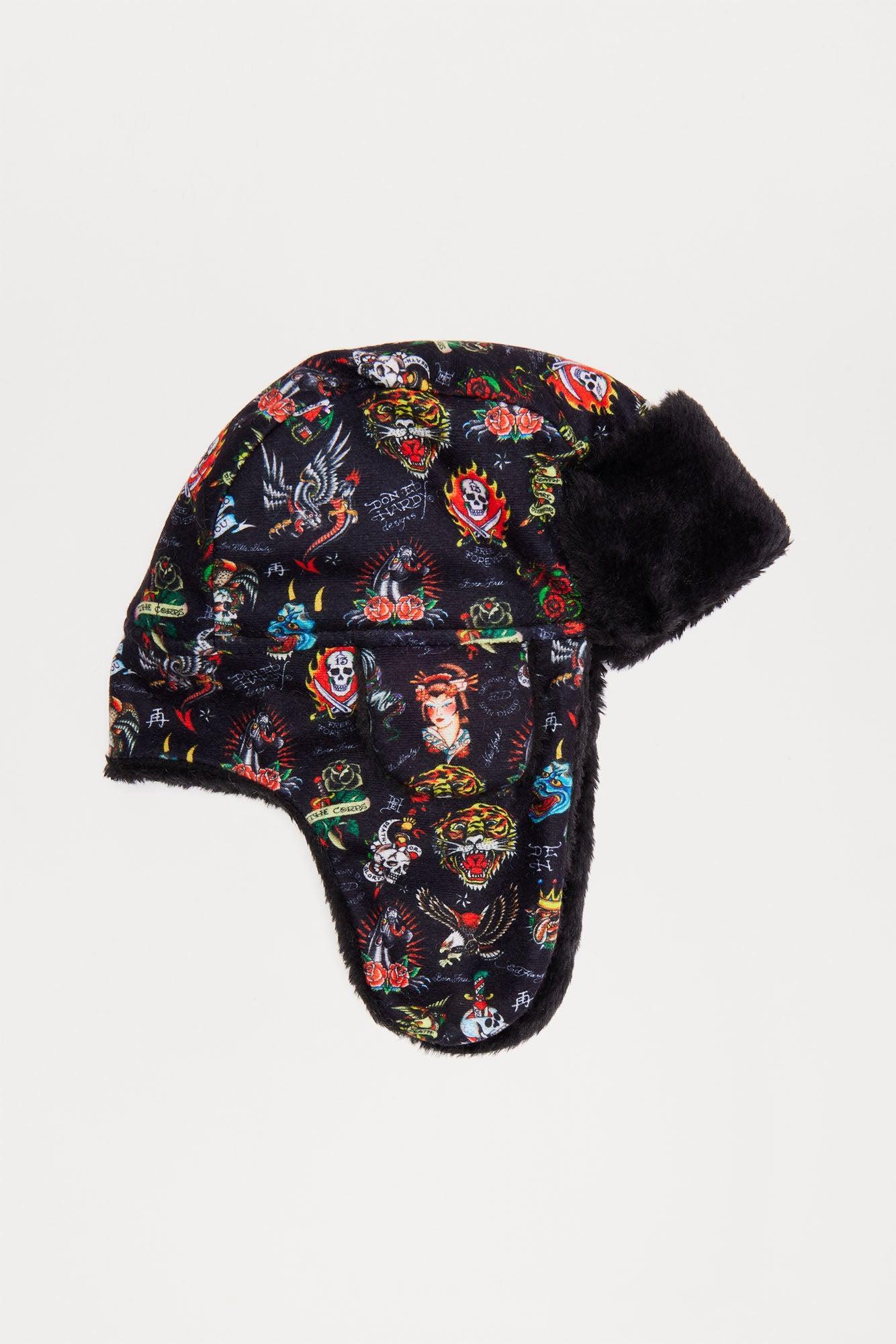 Ed Hardy Loves Me Cold Weather Hat - Multi Color Product Image