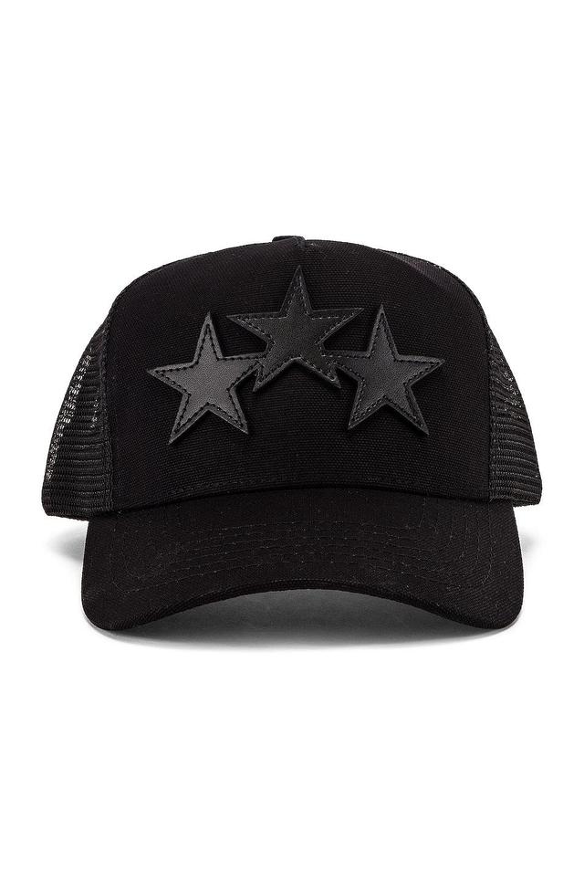 Mens Star Leather Trucker Hat Product Image