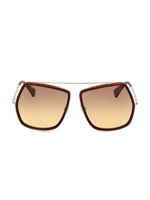 Max Mara 64mm Gradient Oversize Geometric Sunglasses Product Image