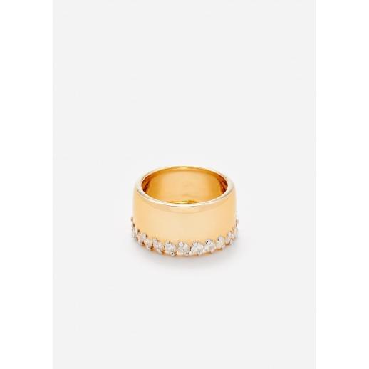 BAGUE GRIGNOTÉE GM OR BLANC Product Image