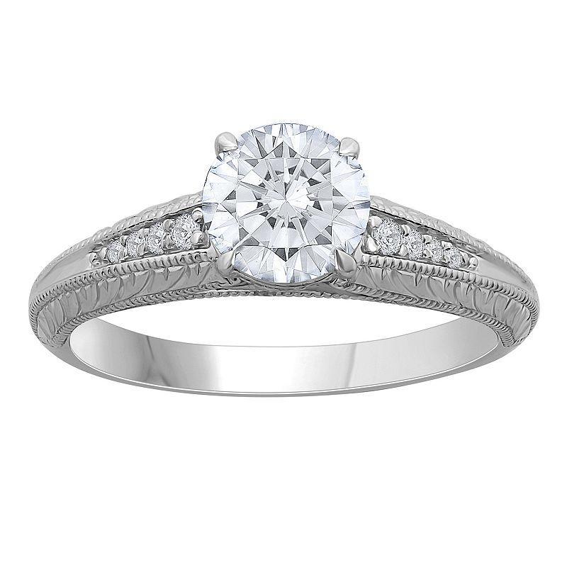 Diamond Medley 14k White Gold 1 Carat T.W. Lab-Grown Diamond Engagement Ring, Womens 14k Whgold Product Image