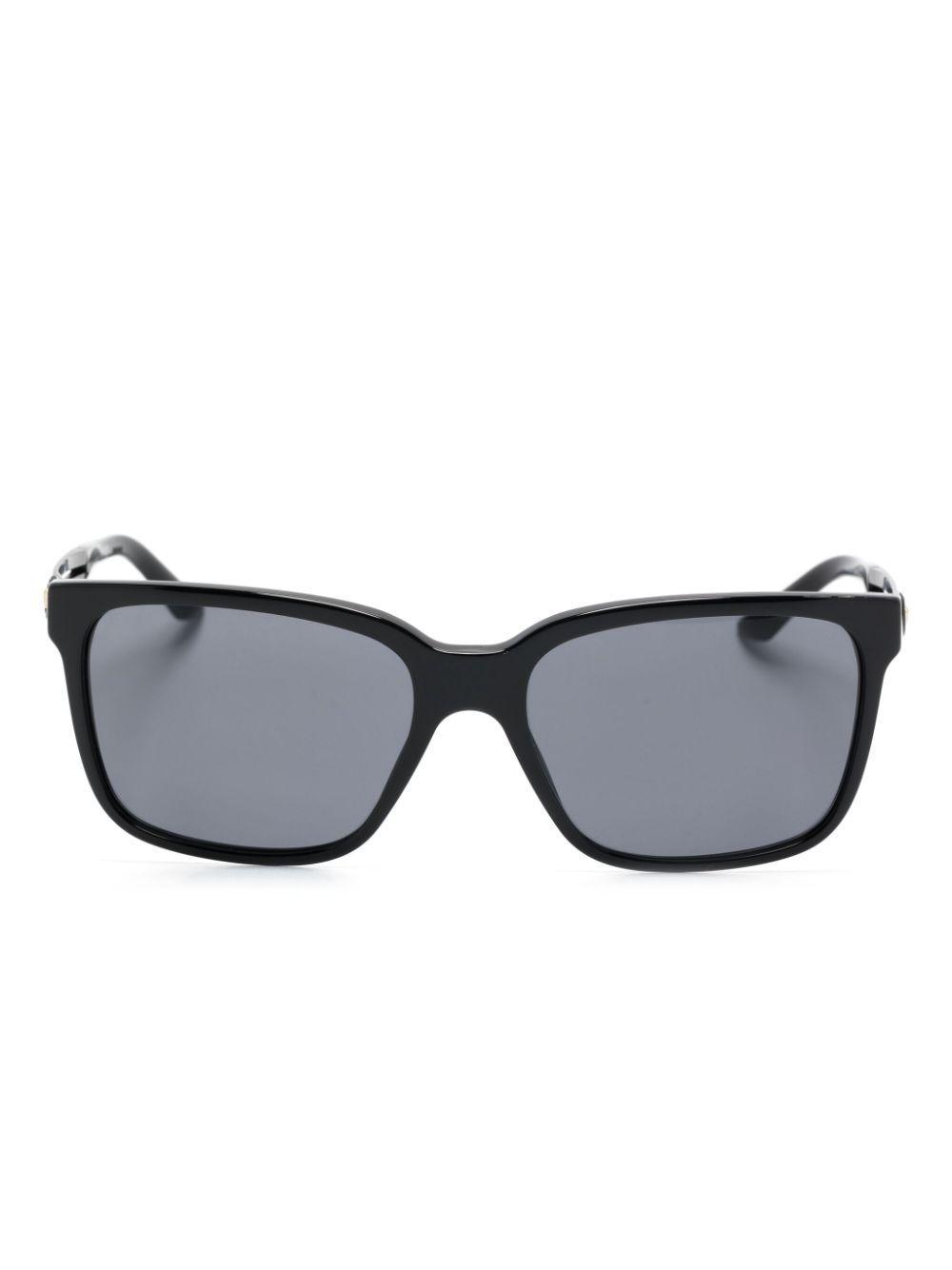 VERSACE Medusa-plaque Square-frame Sunglasses In Black Product Image