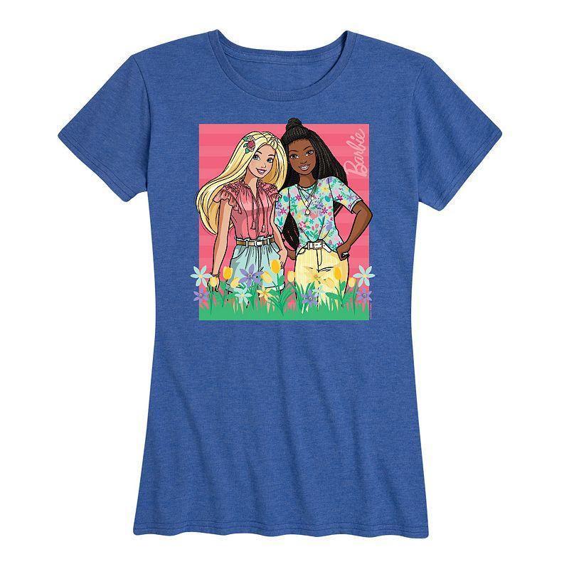 Womens Barbie Spring Easter Brooklyn Graphic Tee Grey Royal Blue Product Image