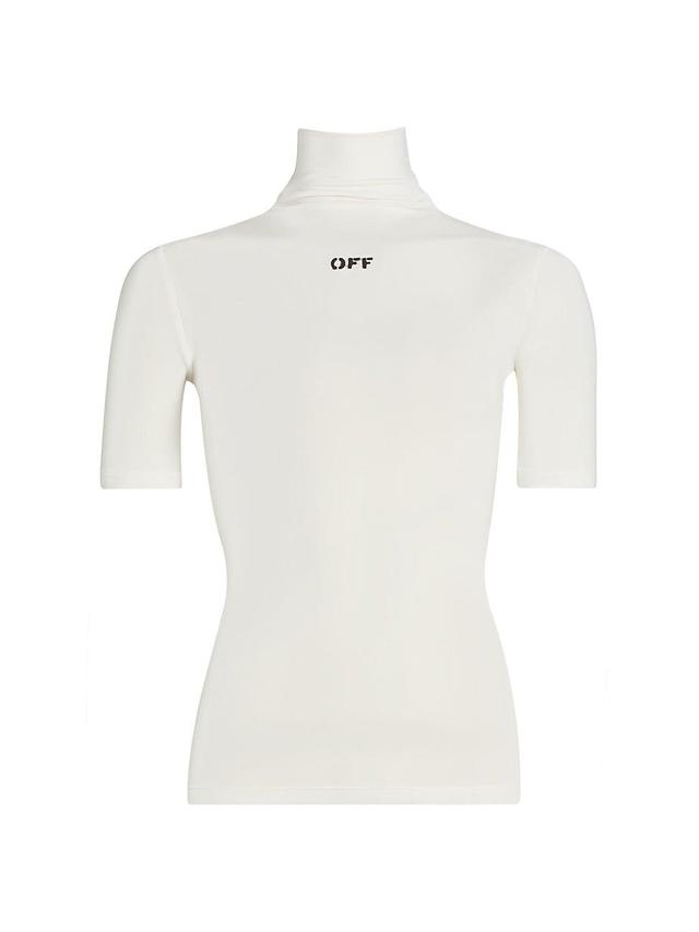 Womens Off Stamp Short-Sleeve Turtleneck Shirt Product Image