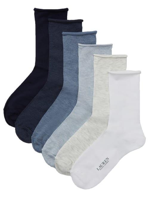 Lauren Ralph Lauren Womens Roll-Top Trouser Socks 6 Pack Product Image