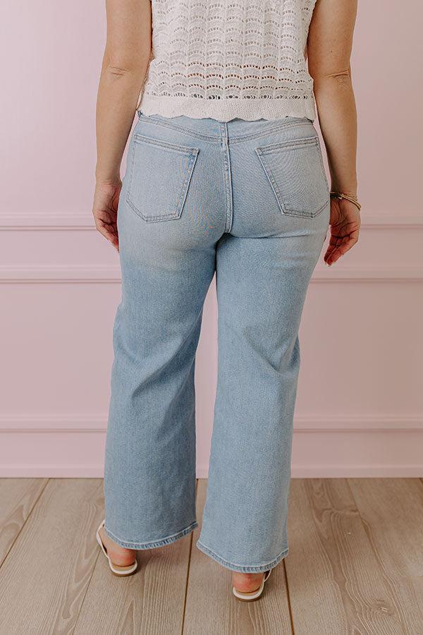 Just USA Wren High Waist Straight Leg Jean in Light Wash Product Image