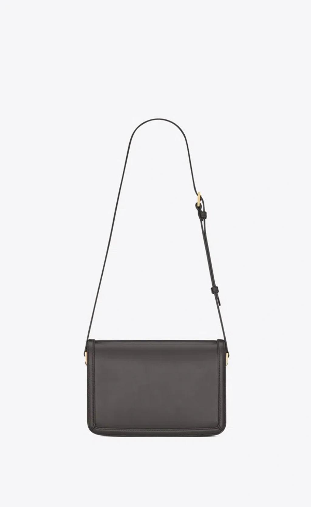 SAINT LAURENT Women's Solferino Logo Plaque Shoulder Bag In 1112 Product Image