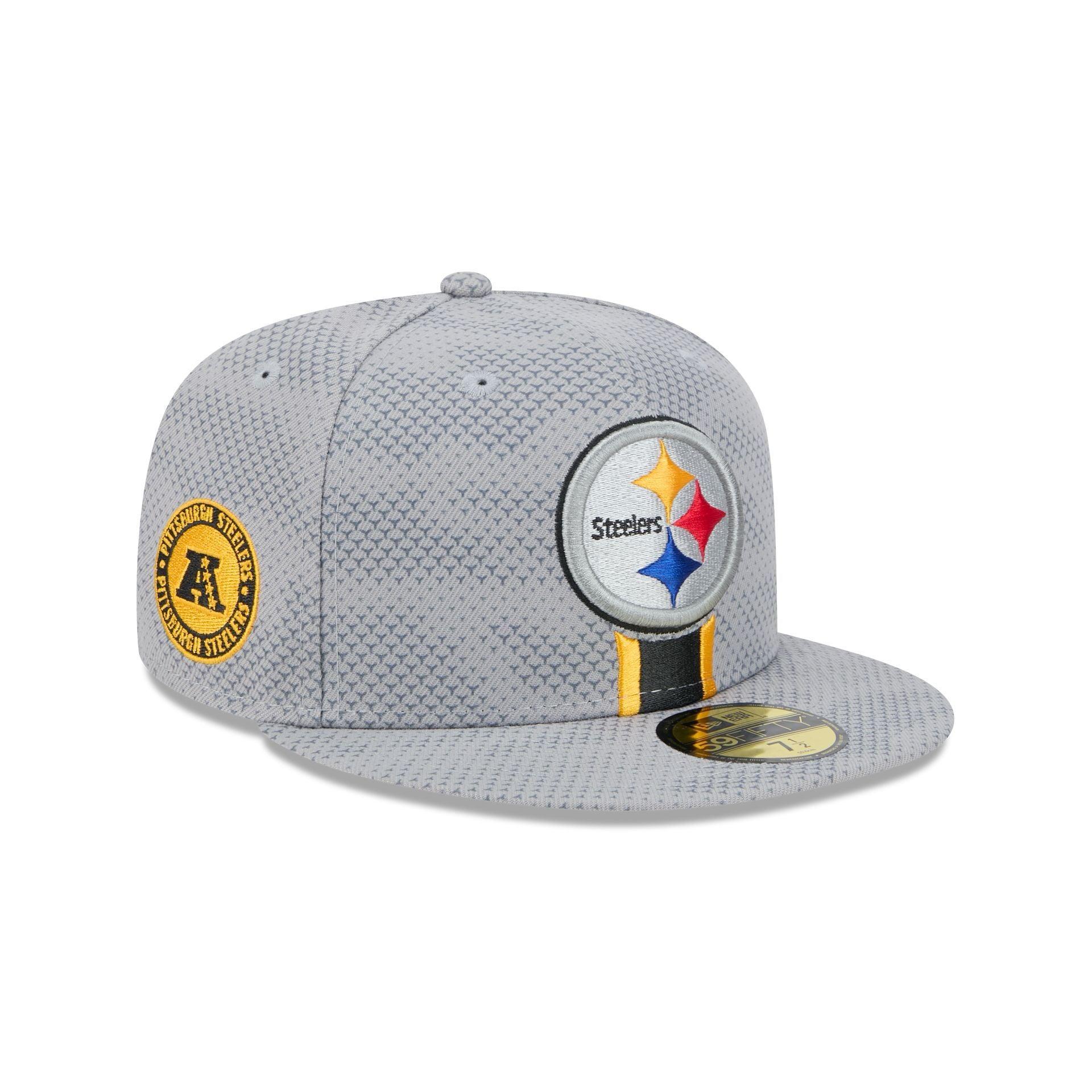 Pittsburgh Steelers 2024 Sideline Gray 59FIFTY Fitted Hat Male Product Image