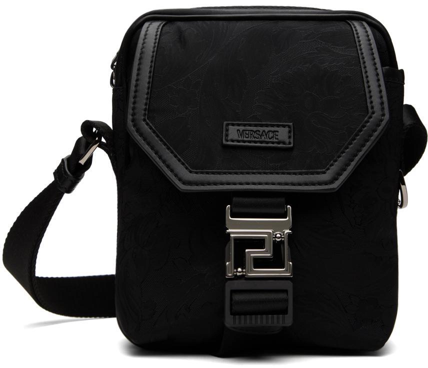 Black Neo Nylon Jacquard Crossbody Bag Product Image